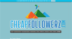 Desktop Screenshot of cheapfollowerz.com